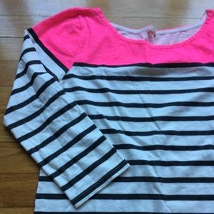 J. Crew colorblock stripe shirt